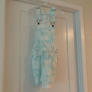 Tie-dye overalls